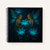 Blue Lily Fairy Art Journal Notitieboek (Voorkant)