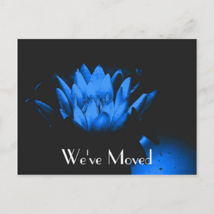 Blue Lily New Address Floral Briefkaart