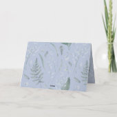 Blue Lily of the Valley Custom Happy Birthday Kaar Kaart (Achterkant)