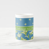 Blue Lily-of-the-Valley Floral Bone China Mok (Voorkant)