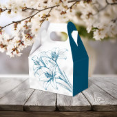 Blue Lily Outline Wedding Bedankdoosjes
