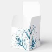 Blue Lily Outline Wedding Favoriete Box Bedankdoosjes (Geopend)