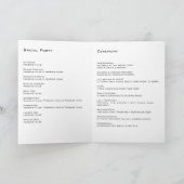 Blue Lily Outline Wedding Programma (Binnen)