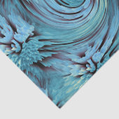 Blue Lily Pad Ocean Wave Girls Birthday Party Tissuepapier (Detail)