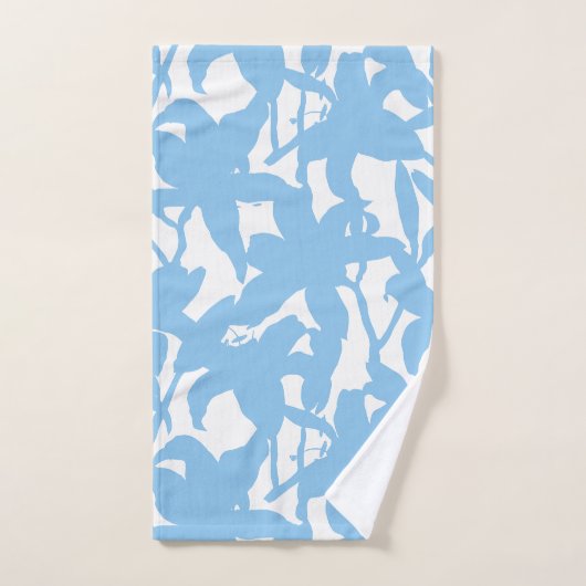 Blue Lily Silhouette Bad Handdoek (Handdoek)