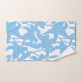 Blue Lily Silhouette Bad Handdoek (Handdoek)
