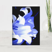 Blue Lily Verjaardagskaart Kaart (Voorkant)