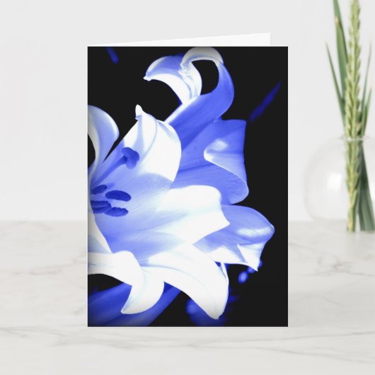 Blue Lily Verjaardagskaart Kaart (Voorkant)