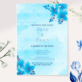 Blue Lily Wedding Uitnodiging