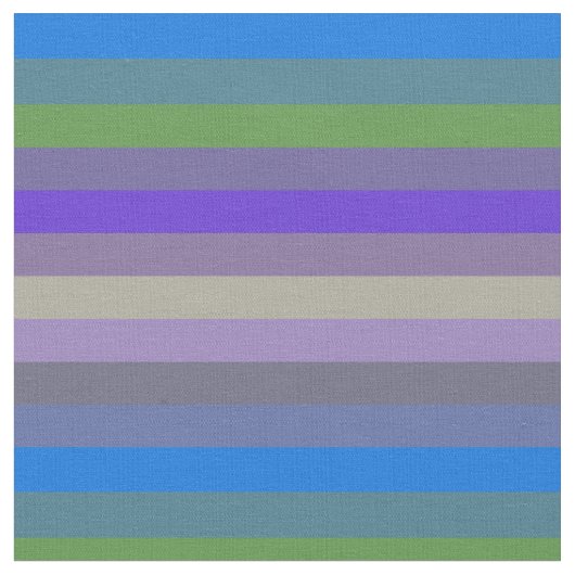 Blue, Lime & Magenta Retro Stripes Stof (Close Up)