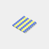 Blue Limoen Wavy Stripe Bold Moderne kantoorbenodi Post-it® Notes (Schuin)