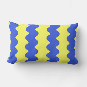 Blue Limoen Wavy Stripe Bold Spring Summer Accent Kussen