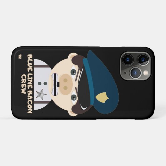"BLUE LINE BACON CREW" grappige politie Case-Mate iPhone Case (Achterkant (horizontaal))