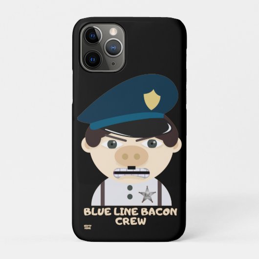 "BLUE LINE BACON CREW" grappige politie Case-Mate iPhone Case (Achterkant)
