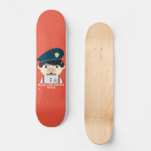 "BLUE LINE BACON CREW" grappige politie Persoonlijk Skateboard (Voorkant)