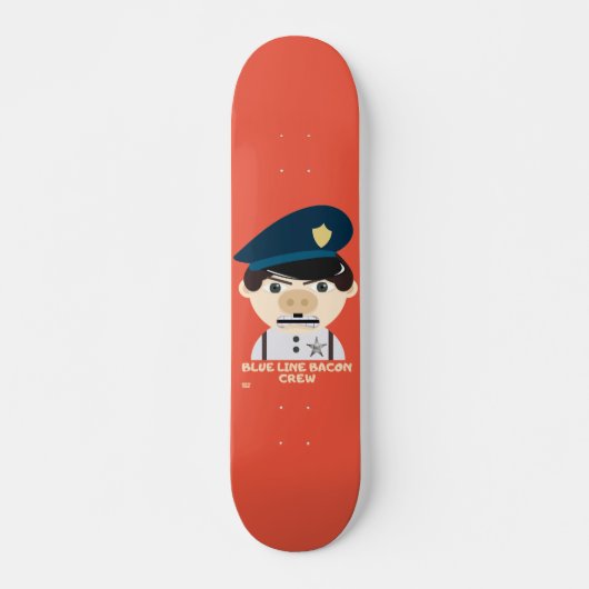 "BLUE LINE BACON CREW" grappige politie Persoonlijk Skateboard (Voorkant)