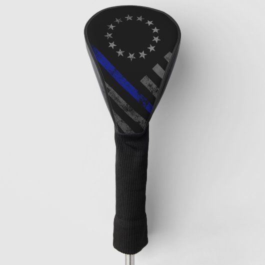Blue Line Betsy Ross Amerikaanse vlag Golfheadcover (Voorkant)
