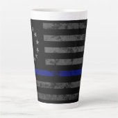 BLUE LINE Betsy Ross Amerikaanse vlag Latte Mok (Voorkant)