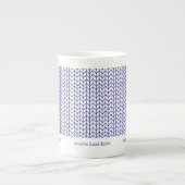 BLUE LINE BREI Bedrijfs ID Bone China Mok (Voorkant)