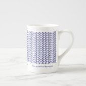 BLUE LINE BREI Bedrijfs ID Bone China Mok (Rechts)
