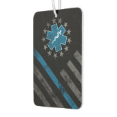 Blue Line EMT Paramedic Vintage American Flag Luchtverfrisser (Links)