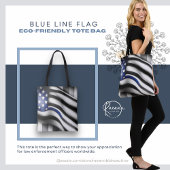 Blue Line Flag Canvas tas