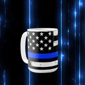 Blue Line Flag Keramische Mok