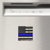 Blue Line Flag Poiliment Support American USA Magneet (Insitu (Vaatwasser))