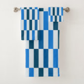 Blue Line Flow Bathroom Towel Set Bad Handdoek (Insitu)