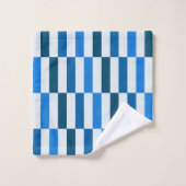 Blue Line Flow Bathroom Towel Set Bad Handdoek (Wasdoekje)