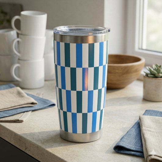 Blue Line Flow Thermische Tumbler Geïsoleerde Drinkbeker