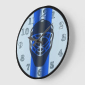 Blue Line Goalie Mask Hockey Wall Clock Grote Klok (Hoek)