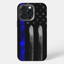 Blue Line Grunge Flag iPhone Hoes Pro