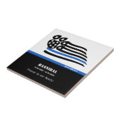 Blue Line K-9 Officer Personalizationgepersonalise Tegeltje (Zijkant)