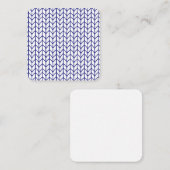BLUE LINE KNIT 2,5" vierkante platte noot Kaart Notitiekaartje (Voorkant / Achterkant)
