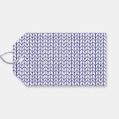 BLUE LINE KNIT 3.5x2 garenetiketjes Cadeaulabel (Achterkant Horizontaal)