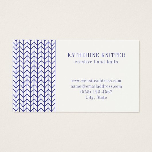 BLUE LINE KNIT 3.5x2 Visitekaartje II (Voorkant)