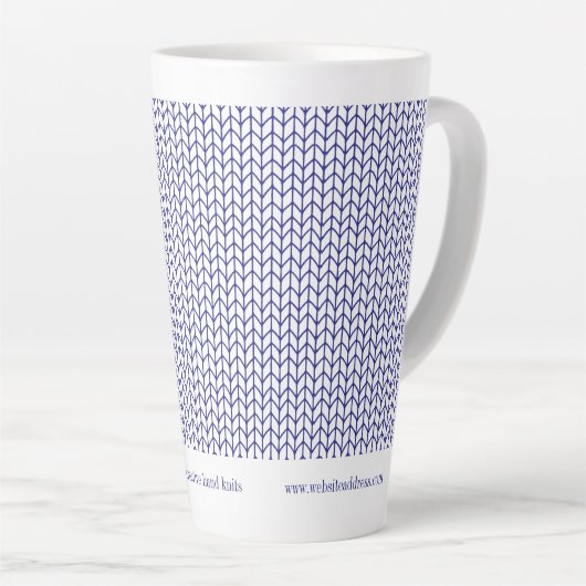BLUE LINE KNIT Business ID Tall Latte Mok (Rechterhoek)
