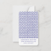 BLUE LINE KNIT Zakelijke Bladwijzer - 3.5x2 Kaart Notitiekaartje (Voorkant)