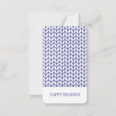 BLUE LINE KNIT Zakelijke Bladwijzer - 3.5x2 Kaart Notitiekaartje (Achterkant)