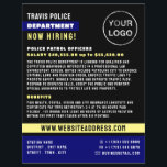 Blue Line & Logo, politieagent, werving politie Flyer<br><div class="desc">Blue Line & Logo,  politieagent,  wervingsfolder van The Business Card Store.</div>