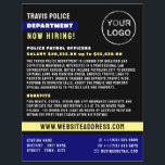 Blue Line & Logo, politieagent, werving politie Flyer<br><div class="desc">Blue Line & Logo,  politieagent,  wervingsfolder door The Business Card Store.</div>