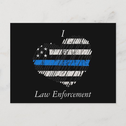 Blue Line Love Briefkaart (Voorkant)