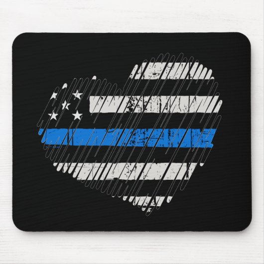 Blue Line Love Muismat (Voorkant)