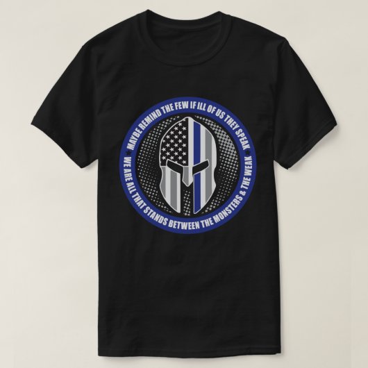 Blue Line Spartan Helmet T-shirt (Design voorkant)