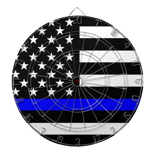 Blue Line US-vlag Dartbord (Voorkant)