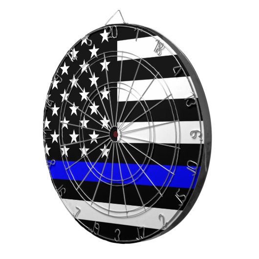 Blue Line US-vlag Dartbord (Voorkant Rechts)