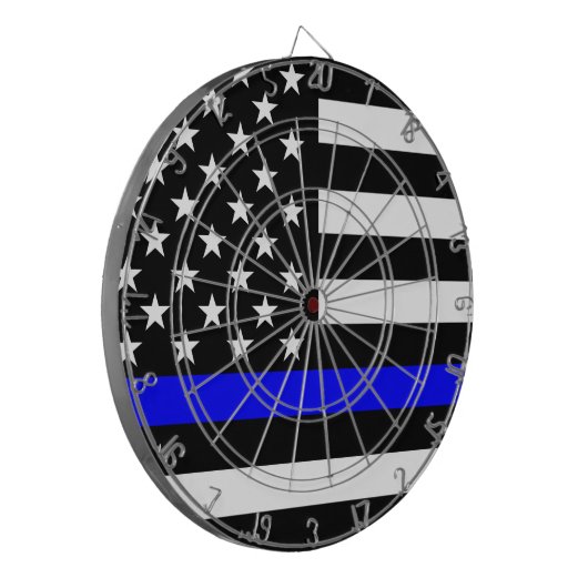 Blue Line US-vlag Dartbord (Voorkant Links)