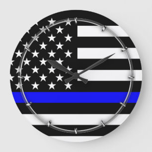 Blue Line US-vlag Grote Klok