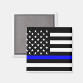 Blue Line US-vlag Magneet (Voorkant / Achterkant)